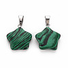 Star Dyed Synthetic Malachite Pendants G-Q367-02-2