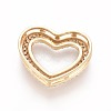Brass Micro Pave Clear Cubic Zirconia Multi-Strand Links ZIRC-L085-35G-2