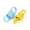 Spray Painted Iron Spring Double-hole Connector Charms FIND-C091-02-2