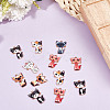 48Pcs 6 Styles Alloy Enamel Pendants ENAM-DR0001-04-4