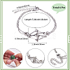 6Pcs 201 Stainless Steel Macrame Pouch Braided Gemstone Holder Bracelet Making BJEW-SC0001-72-2
