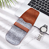 Portable PU Leather & Felt Single Watch Pouch Storage Bags ABAG-WH0248-501B-4