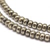 Rondelle Natural Pyrite Beads Strands G-I126-12-6x4mm-3