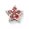 Eco-friendly Brass Micro Pave Cubic Zirconia Slide Charms KK-D079-14P-2