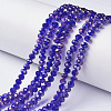 Electroplate Transparent Glass Beads Strands EGLA-A034-T3mm-F15-1