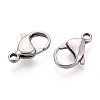 304 Stainless Steel Lobster Claw Clasps STAS-T065-17mm-34P-2