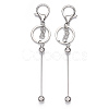 Electroplate Alloy and Brass Bar Beadable Keychain for Jewelry Making DIY Crafts DIY-YW0007-57S-1