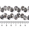 Electroplate Glass Beads Strands EGLA-D030-17W-3