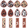 SUPERFINDINGS 12Pcs 6 Style Eco-Friendly Cowhide Leather Big Pendants FIND-FH0004-31-1