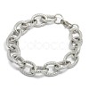 Tarnish Resistant Fashionable 304 Stainless Steel Reticular Grain Cable Chain Bracelets STAS-A028-B092P-1