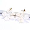 Alloy & Acrylic Dangle Stud Earrings FS-WG0D14E-06-1