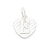 925 Sterling Silver Heart with Capital Letter Charms STER-S009-13E-S-1
