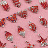 16Pcs 8 Style Rack Plating Alloy Connector Charms FIND-AR0001-64-4