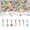 105Pcs 7 Colors Electroplate Transparent Glass Charms PALLOY-TAC0231-1