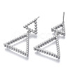 Brass Dangle Stud Earring KK-N232-106P-NF-2