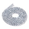 Electroplate Transparent Glass Beads Strands X1-GLAA-H021-01B-FR03-4
