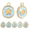 6Pcs 6 Styles 304 Stainless Steel Pendants STAS-YW0011-12G-1