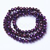 Electroplate Transparent Glass Beads Strands EGLA-A034-T3mm-UA06-2