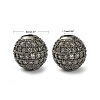CZ Brass Micro Pave Grade AAA Clear Color Cubic Zirconia Round Beads LS-KK-O065-8mm-05B-NR-5