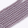 Opaque Solid Color Glass Bead Strands GLAA-F076-A06-1
