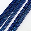 Electroplate Non-magnetic Synthetic Hematite Heishi Beads Strands X-G-J171A-4x4mm-07-1