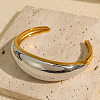 304 Stainless Steel Cuff Bangles for Women BJEW-F489-01-2