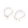 304 Stainless Steel Hoop Earrings Findings STAS-H436-02RG-2