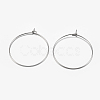 316 Surgical Stainless Steel Hoop Earrings Findings STAS-I097-050A-2
