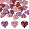 30Pcs 3 Colors Alloy Enamel Pendants FIND-SC0005-92-1