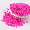 12/0 1.5~2mm Baking Paint Glass Seed Beads Loose Spacer Beads X-SEED-S001-K24-1