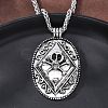 Tibetan Style Zinc Alloy Viking Pendant Necklaces NJEW-Z062-01AS-02-1