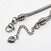 Tarnish Resistant 304 Stainless Steel European Round Snake Chains Bracelets X-STAS-J015-06-3