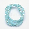 Imitation Jade Faceted Cube Half Rainbow Plated Electroplate Glass Beads Strands X-EGLA-E041-2mm-HR07-3