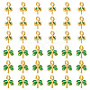 40Pcs 2 Styles Brass Enamel Eye Pin Peg Bails KK-TA0003-44-3