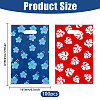 10Pcs Printed Leaf Platic Gift Storage Bags with Die Cut Hole Handles ABAG-WH0048-65-2