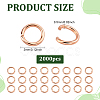 2000Pcs 304 Stainless Steel Open Jump Rings STAS-ME0003-52-2