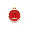 Alloy Enamel Pendants X-ENAM-S124-01B-07I-2
