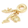 Rack Plating Brass European Dangle Charms KK-P287-32A-G-2