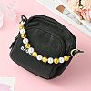 Plastic Imitation Pearl Bead Bag Extension Chains FIND-CJ00004-6