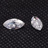 Clear Grade A Horse Eye Cubic Zirconia Pointed Back Cabochons X-ZIRC-M003-4x2mm-007-2
