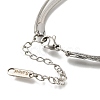 201 Stainless Steel Double Layer Snake Chain Necklaces STAS-B076-06P-3