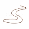 Ion Plating(IP) 304 Stainless Steel Singapore Chain Necklace for Men Women NJEW-K245-013E-1