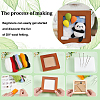 Olycraft 2 Sets 2 Style Panda Photo Frame Needle Felting Kit for Beginners DIY-OC0012-05-4