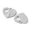 Rhodium Plated 925 Sterling Silver Charms STER-C003-16P-2
