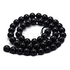 Natural Black Tourmaline Beads Strands G-G763-01-12mm-A-3