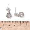 Brass Studs Earrings Findings KK-K360-31P-3