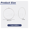 200pcs 316 Surgical Stainless Steel Hoop Earring Findings STAS-HS0001-26A-2