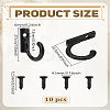 Zinc Alloy Wall Mounted Coat Hook Hangers AJEW-WH0348-682-2