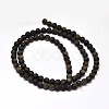 Frosted Natural Golden Sheen Obsidian Round Bead Strands G-F266-04-4mm-2