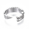 Brass Micro Pave Clear Cubic Zirconia Cuff Rings RJEW-S045-021P-NR-5
